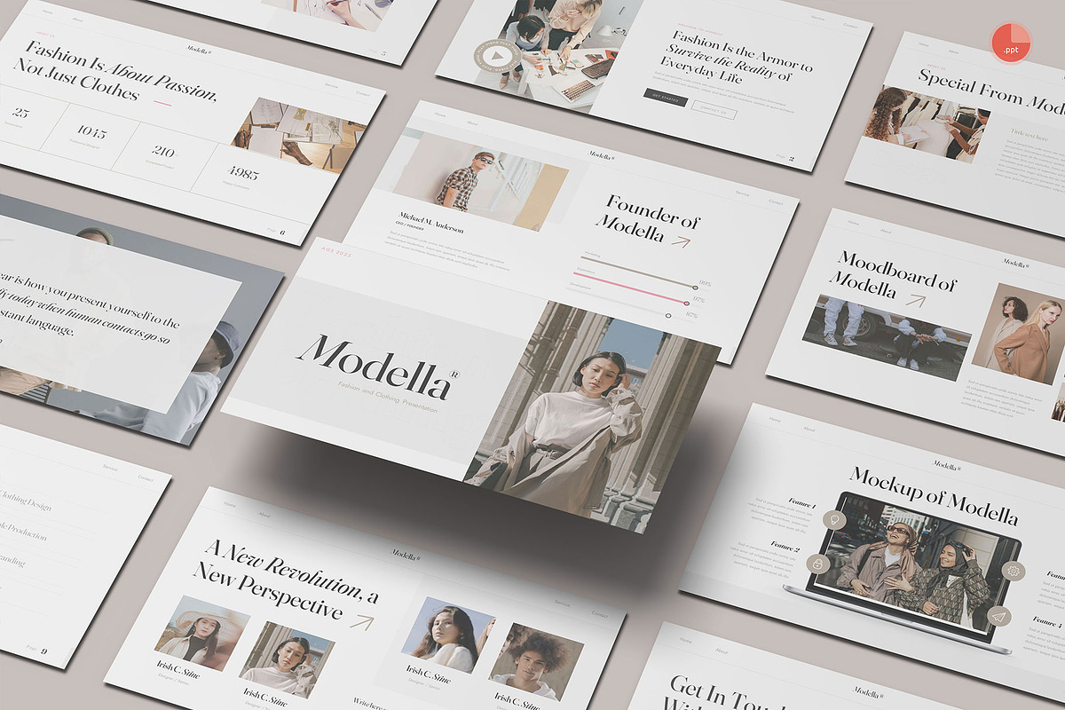 Fashion & Clothing PowerPoint, a Presentation Template by Pixslides (Photo 1 of 5)