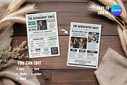 Newspaper Retirement Template, an Invitation Template by ZoloDesignHub (Thumbnail 4 of 8)