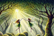 Woodland Fairies Dance Irish Art, a Decorative Illustration by Bubert Art (Thumbnail 7 of 7)