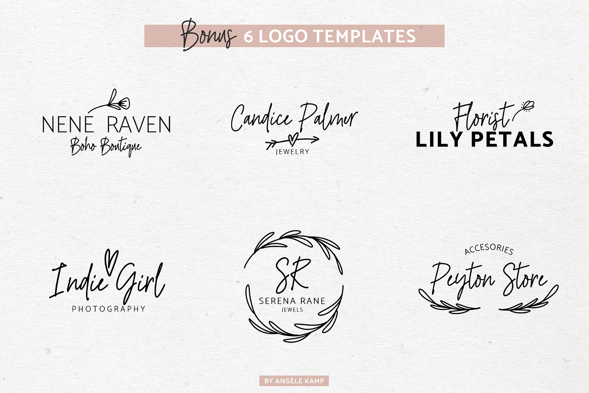 River Jade signature font & logos, a Script Font by Angele Kamp (Photo 3 of 10)