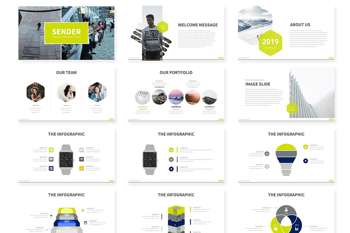Sender - Powerpoint Templates, a Presentation Template by AQR Studio
