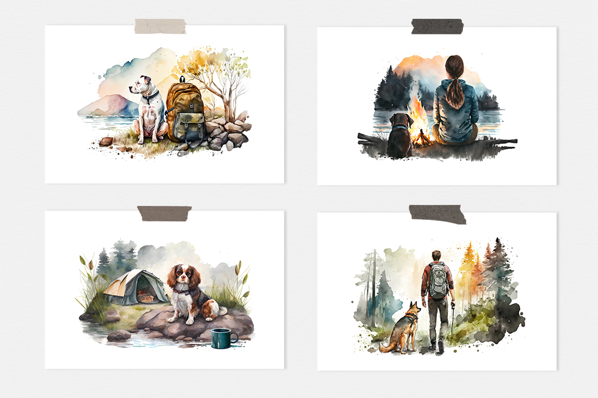Camping Watercolor Collection, a Sport Illustration by artsy-fartsy (Photo 7 of 8)