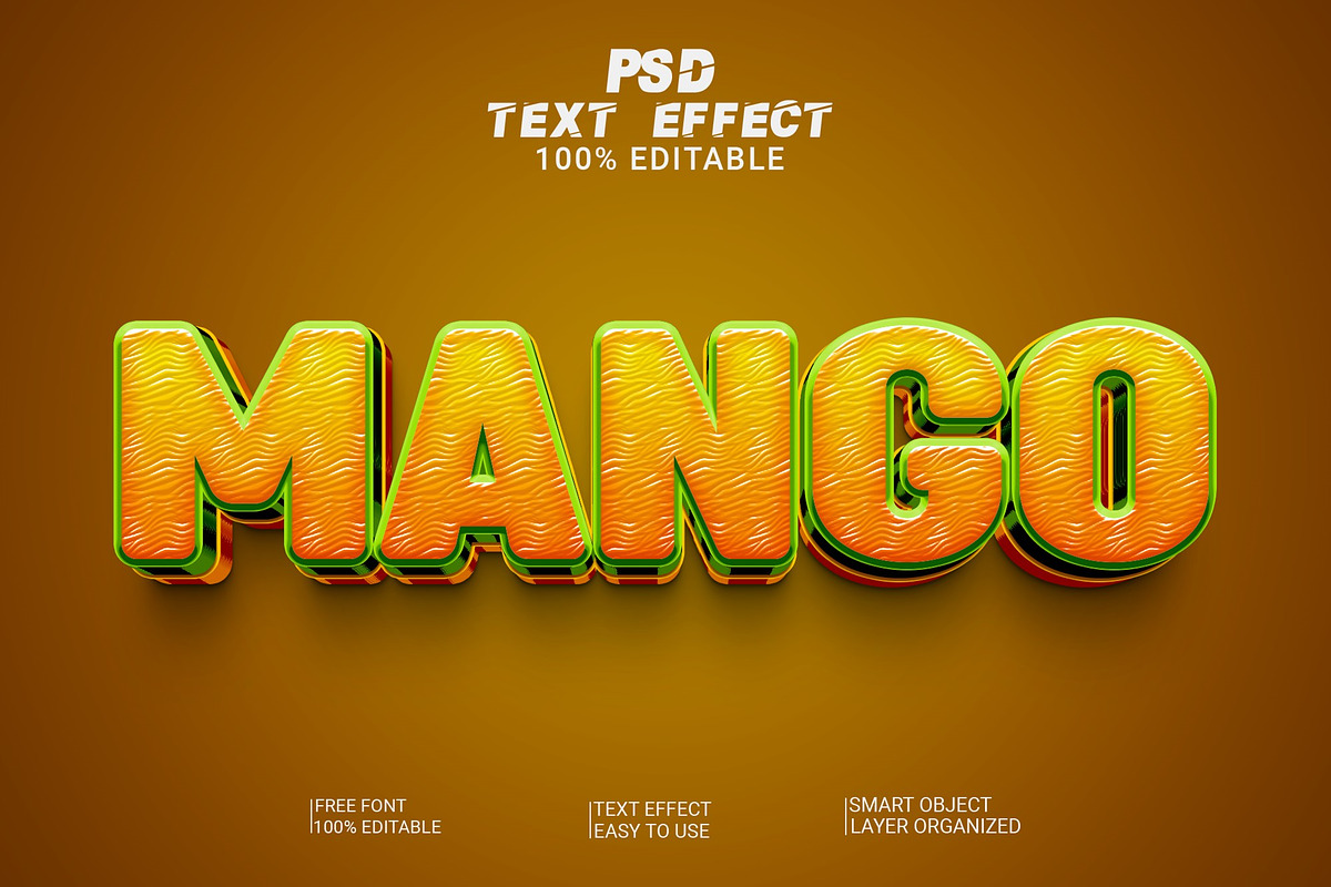 3d Mango Text Style Effect, a Layer Style Add-On by Md Imamul