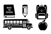 Back To School Silhouette Bundle, an Illustration by Designer_Momina (Thumbnail 35 of 51)