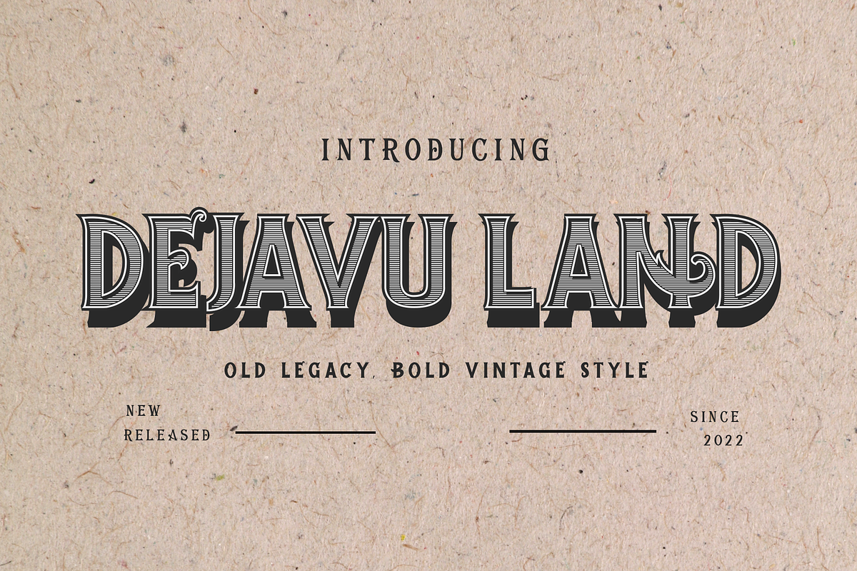 Dejavu Land - Vintage Font, a Serif Font by ivan_artnivora (Photo 1 of 3)