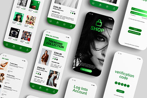 Ecommerce Mobile App Templates, an UI Kit Template by CreativeShaper