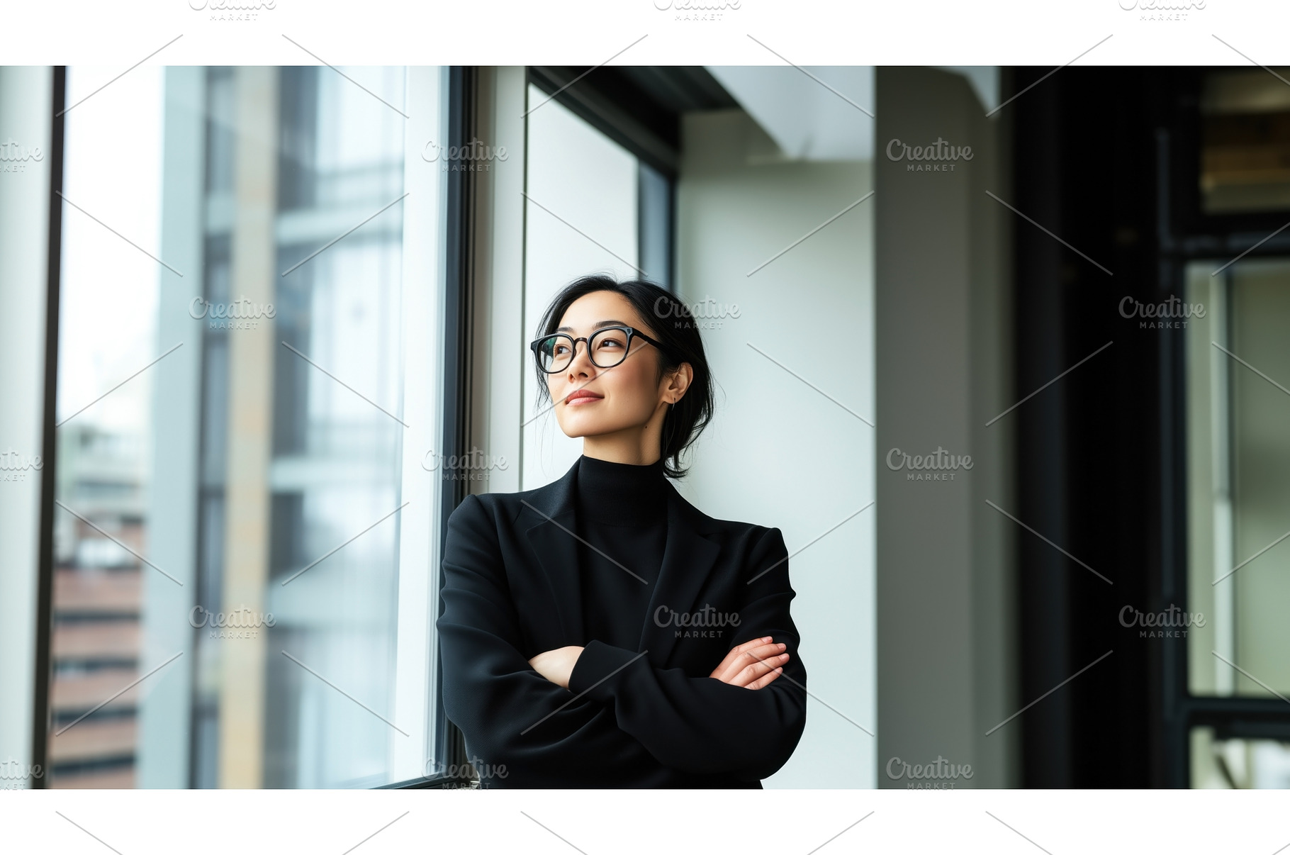 Asian female executive with glasses, a Person Photo by Sergey Kotenev