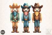 Cowboy Nutcrackers, Christmas PNG, an Illustration by Libby Wishes (Thumbnail 1 of 6)