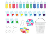 Tie Dye Clipart Set, an Object Illustration by SugarPickle Clip Art (Thumbnail 2 of 4)