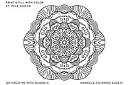 Mandala Art Coloring Pages, a Decorative Illustration by Design Unique (Thumbnail 5 of 7)