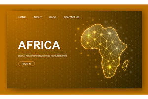 Africa 3d Polygonal Website Template