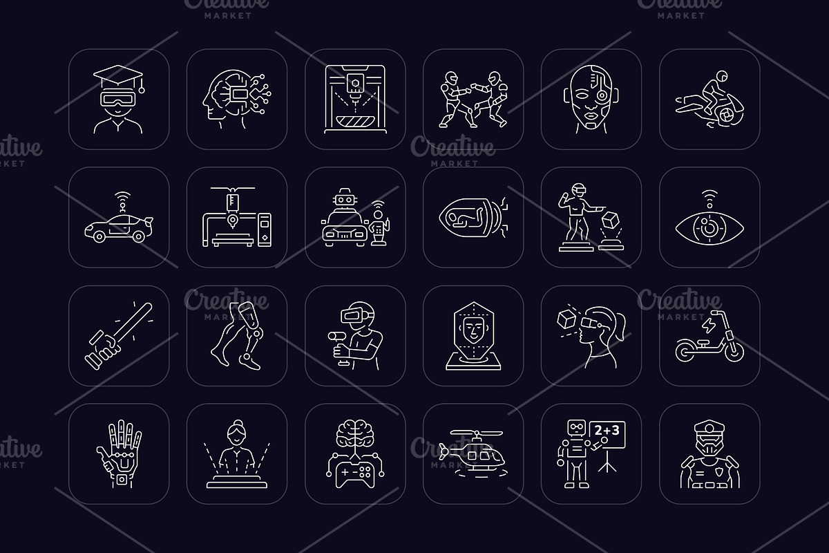 Animated Futuristic Icon Art Set, an Icon by Prosymbols (Photo 3 of 4)