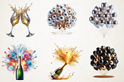 Elegant New Year Balloons and Champa, an Illustration by RobertsArt (Thumbnail 2 of 5)