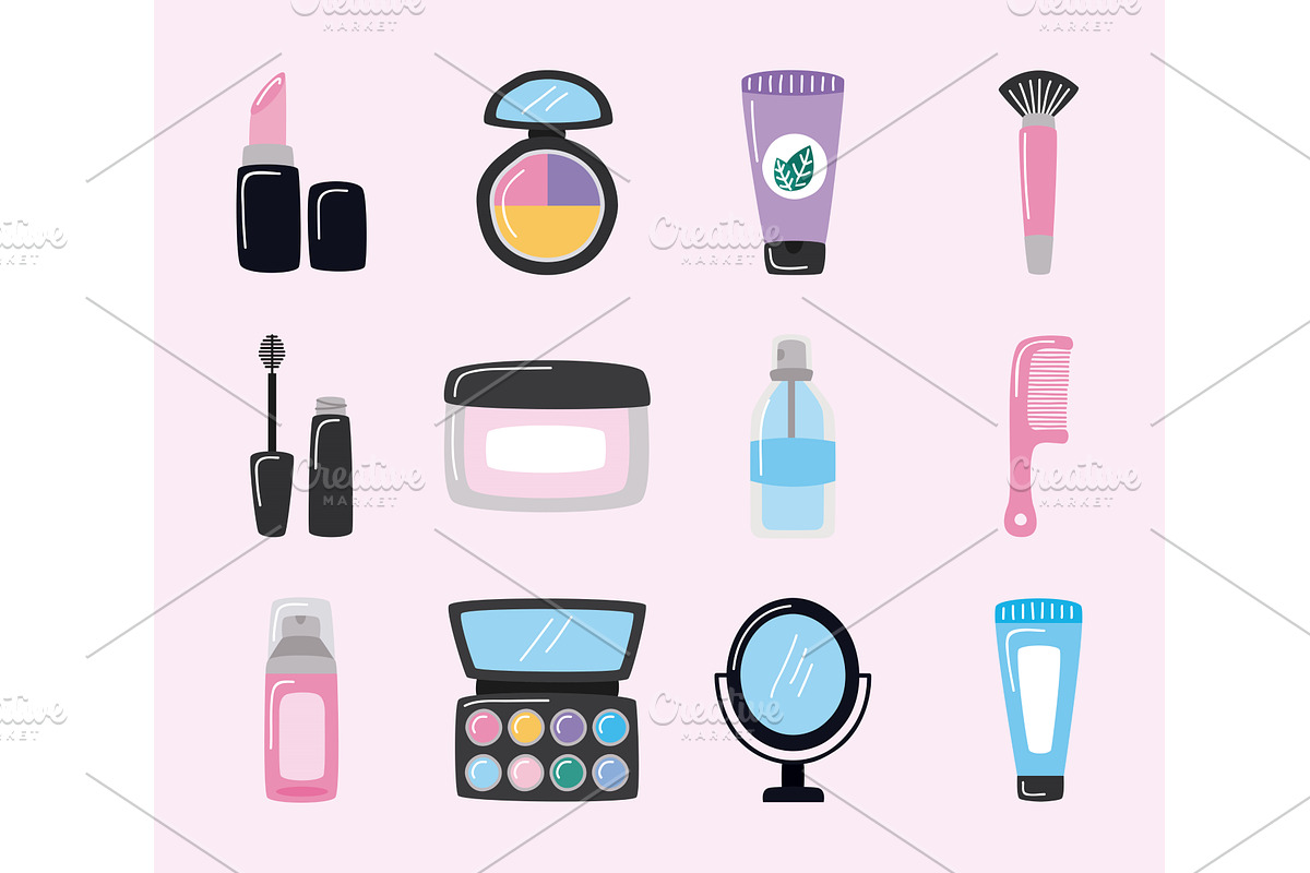 twelve beauty salon icons, an Object Illustration by studiogstock