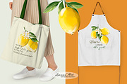 Lemons Clipart Set, a Seasonal Illustration by Leonaa art (Thumbnail 7 of 11)