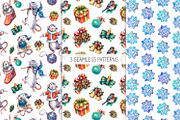 Christmas Rats Watercolor set, an Animal Illustration by Green_leaf_17 (Thumbnail 4 of 5)