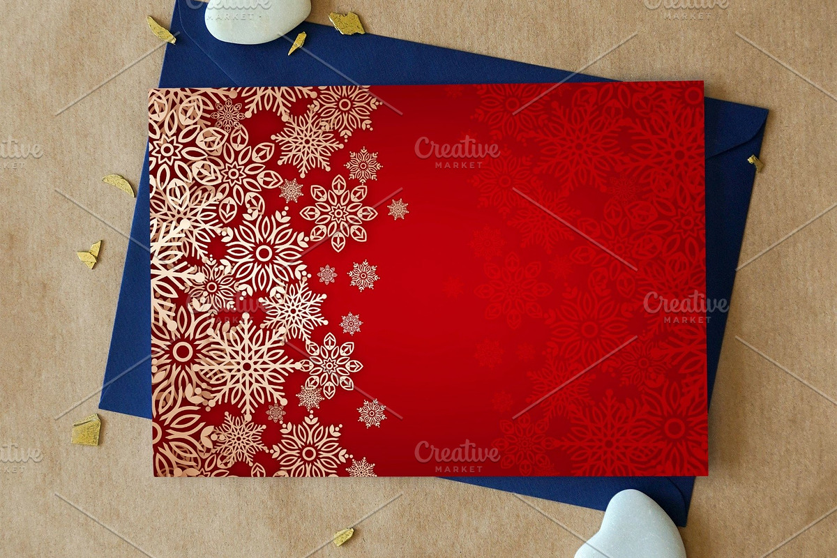 8 Snowflake christmas background, a Decorative Illustration by jelisua88 (Photo 7 of 7)
