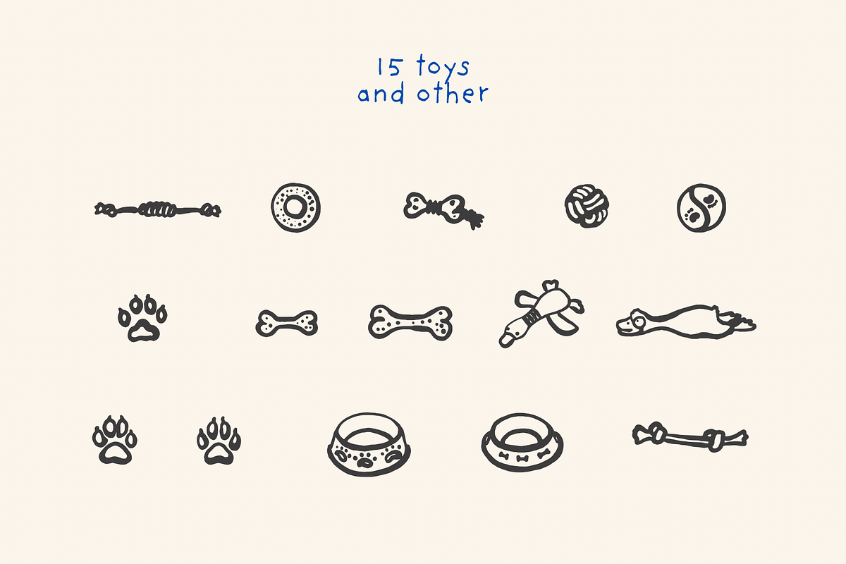 85 Hand-Drawn Dogs Procreate Stamps, a Brush Add-On by Veronika Gotovceva (Photo 6 of 8)
