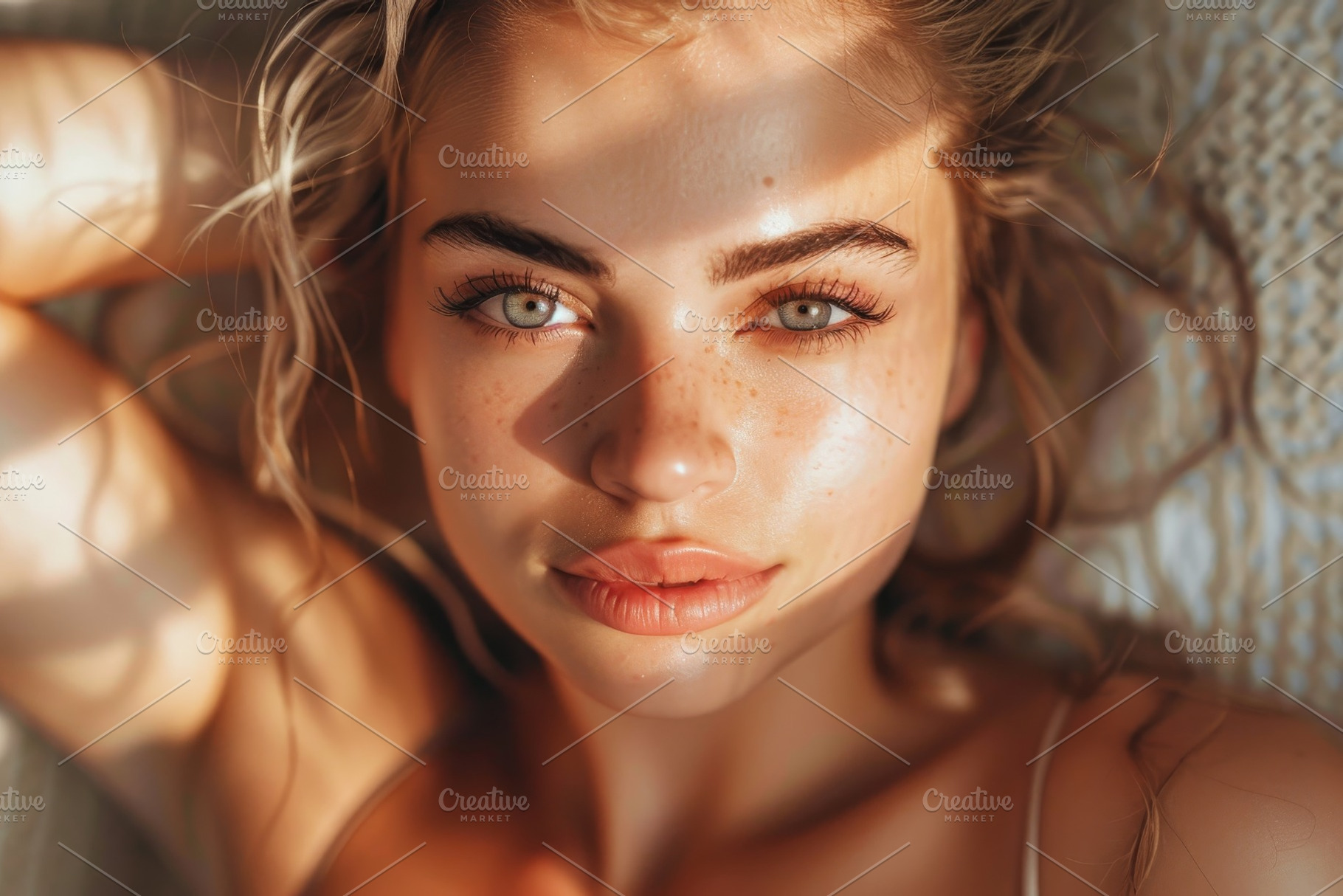 Natural beauty portrait of a young w, a Photo by Tanuart