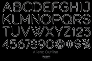 Alienz Outline, a Font by CozyFonts Foundry (Thumbnail 1 of 3)
