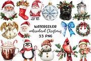 embroidered Christmas PNG sublimatio, an Illustration by CraftArtStudio (Thumbnail 1 of 6)