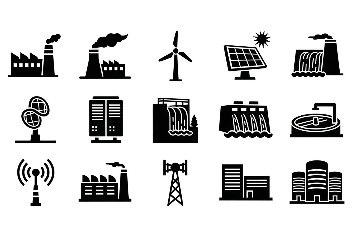 Modern Energy Industry Silhouette, a Graphic by hafijul (Photo 11 of 14)