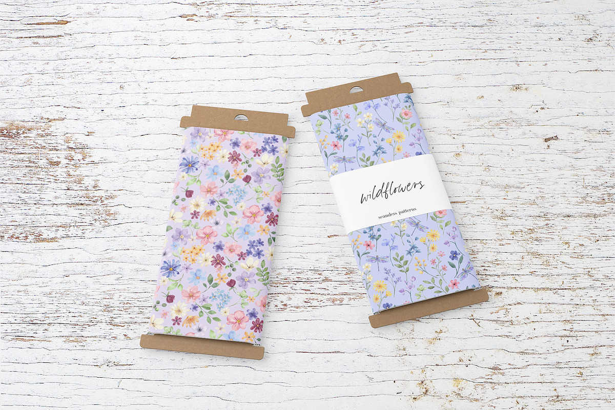 Seamless patterns wildflowers, a Pattern Graphic by Larisa Maslova (Photo 4 of 4)