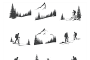 Stylized Mountain Silhouettes, a Texture Illustration by CarWrap design (Thumbnail 2 of 3)