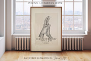 Watercolor Hands of Lovers Print, a Person Illustration by EkaterinaViArt (Thumbnail 4 of 7)