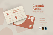Ceramic Artist - Business Card, a Business Card Template by VUNIRA (Thumbnail 1 of 3)