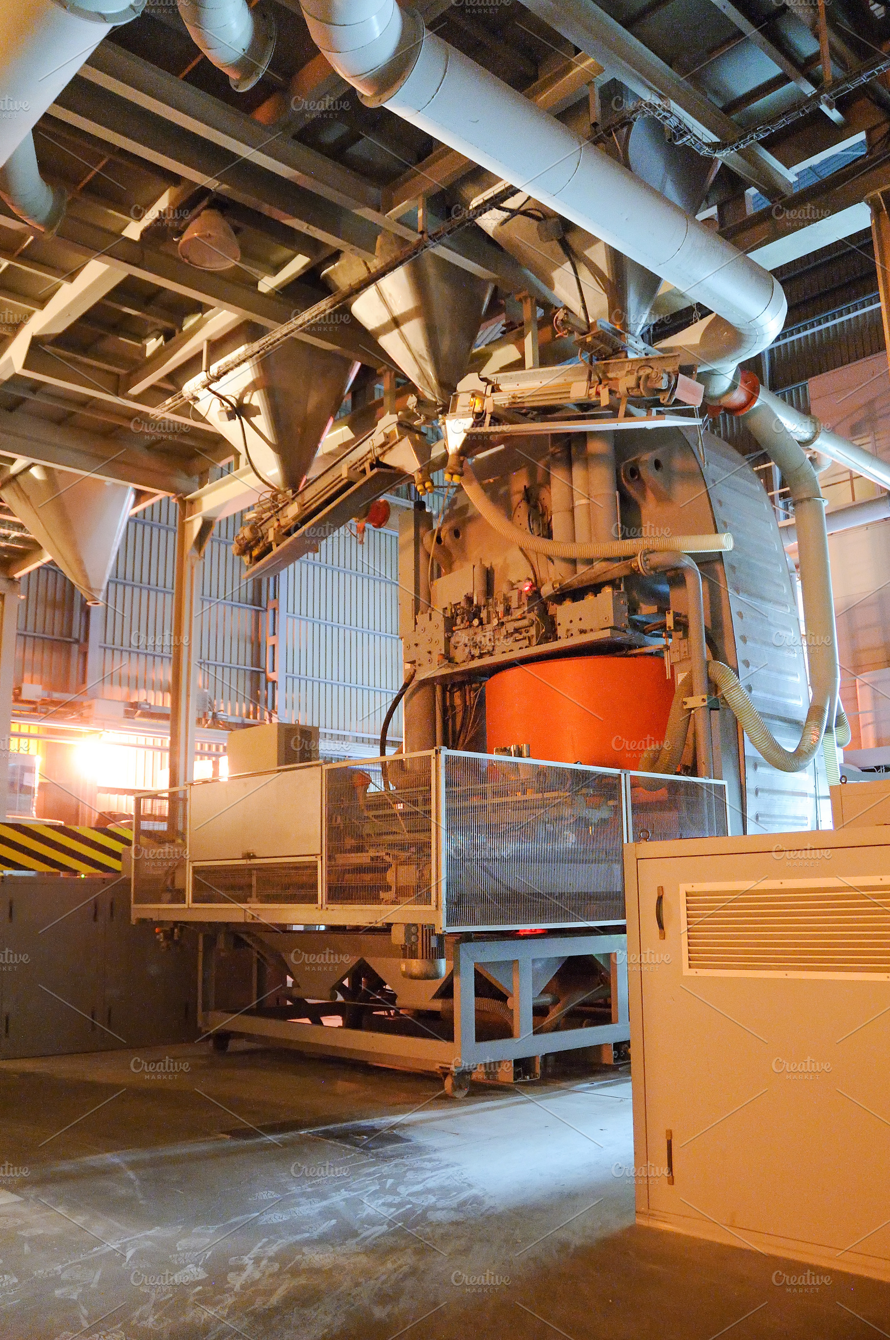 Industrial ceramic tile press with overhead hoppers, an Industrial Photo by Davizro's Market