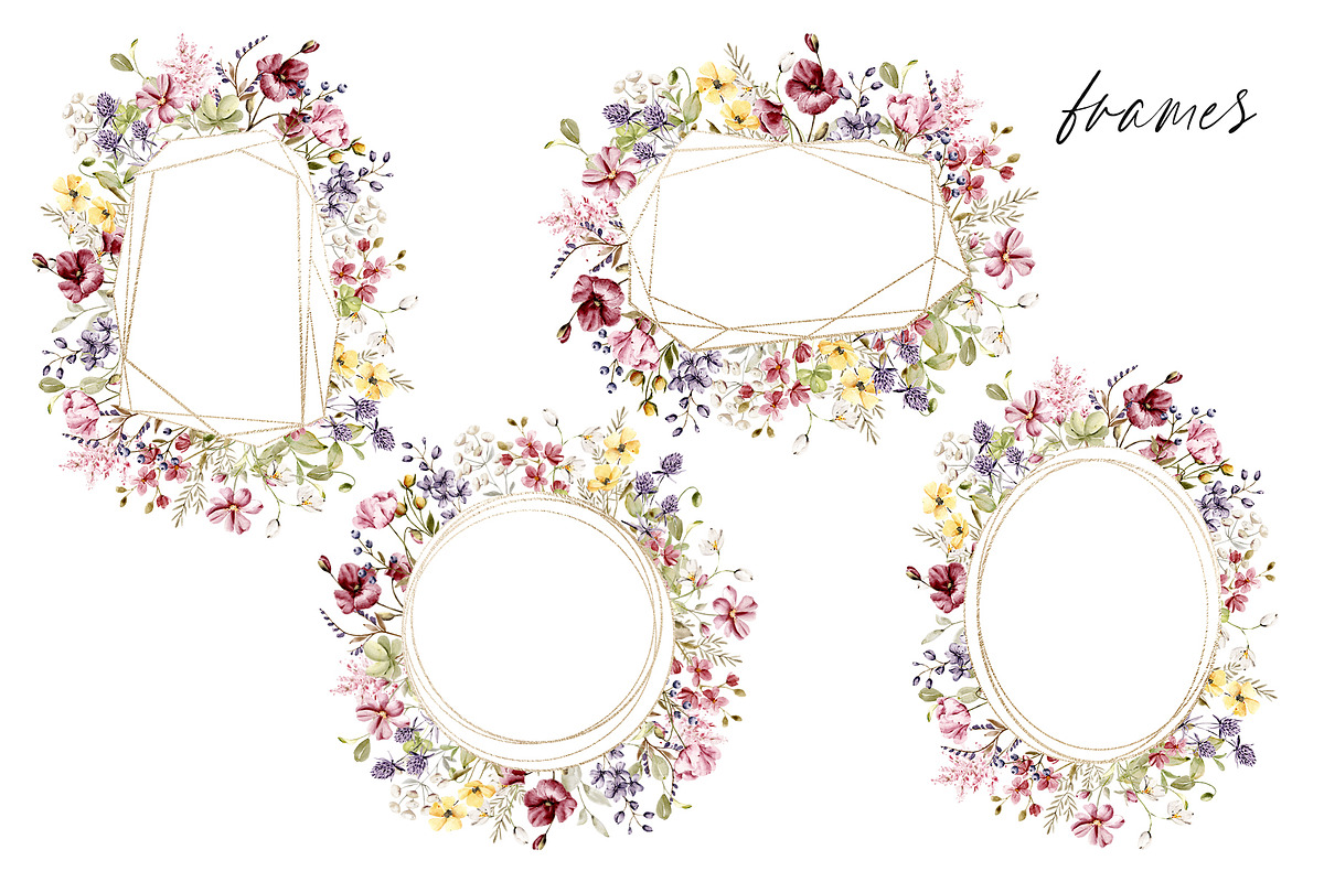 Wild flowers, poppies watercolor set, a Texture Illustration by Larisa Maslova (Photo 8 of 12)