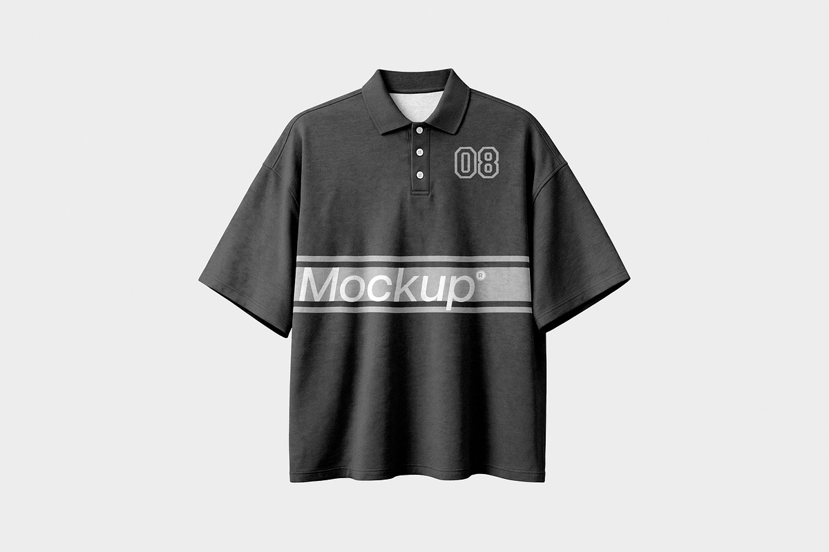 Oversized Polo Mockup, a Shirt Mockup by Design Squad (Photo 4 of 4)