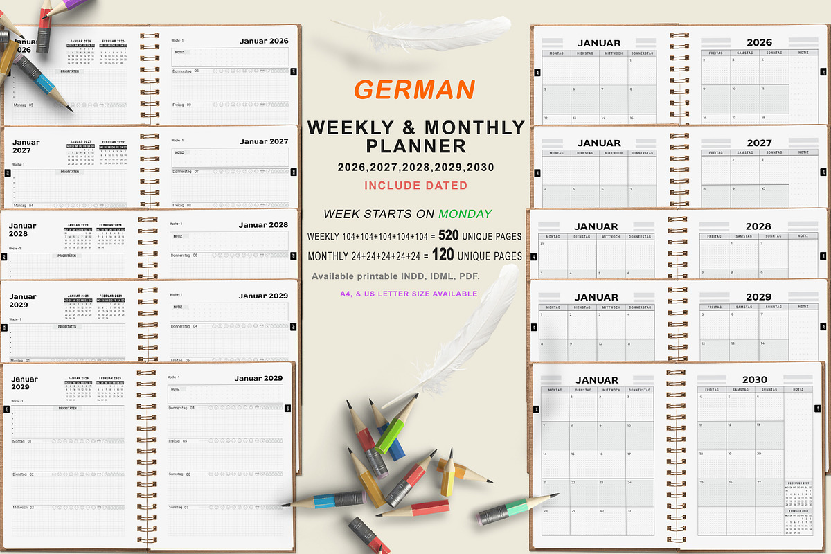 Ultimate Planner Bundle Pack 2026-30, a Stationery Template by ROJI CREATOR (Photo 7 of 12)