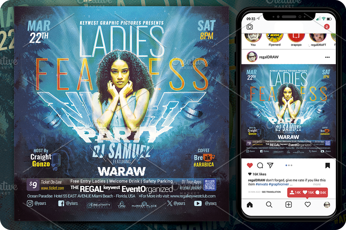 Ladies Fearless Flyer, a Flyer Template by regalDRAW (Photo 1 of 3)