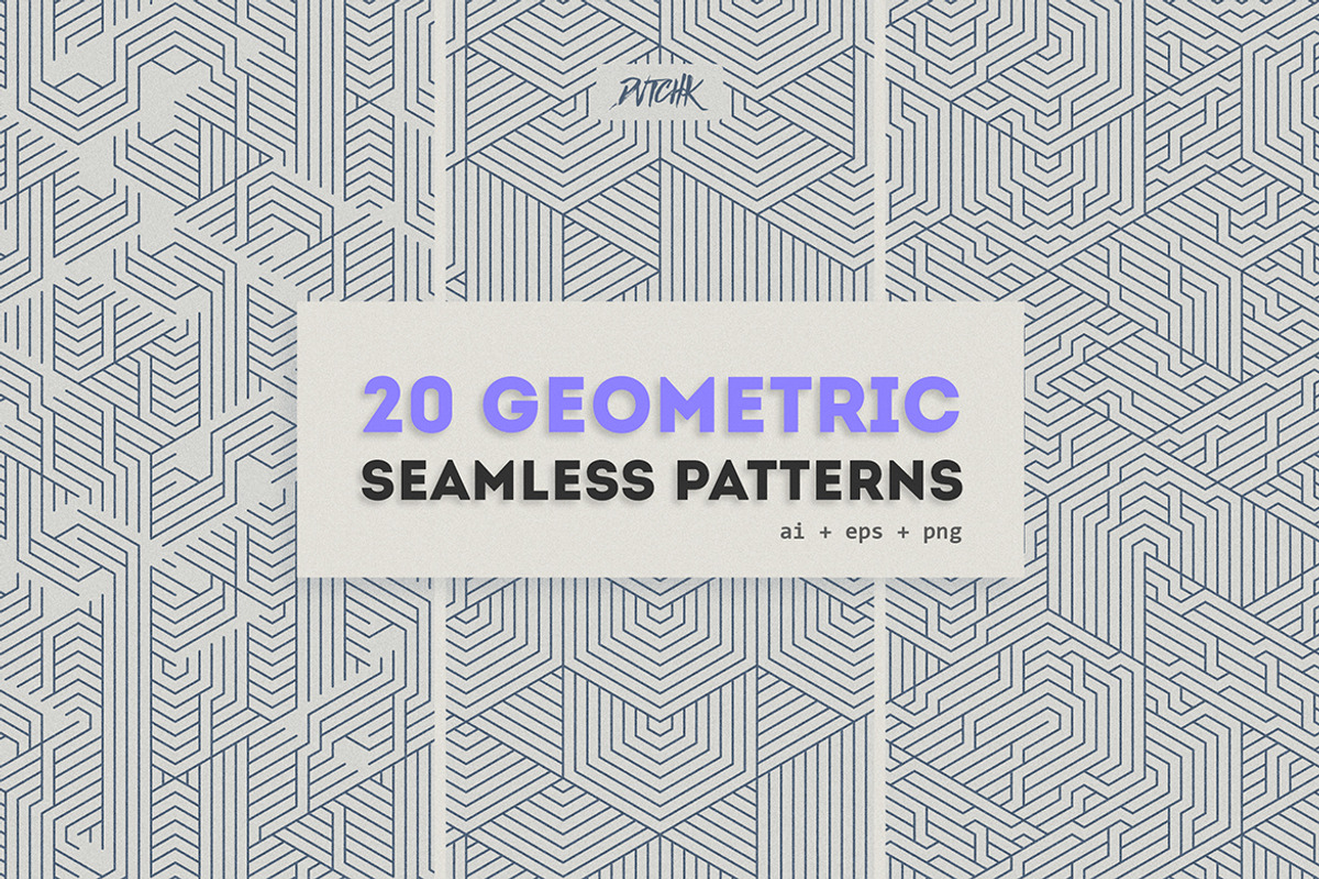 Geometric Seamless Patterns, a Pattern Graphic by dvtchk (Photo 3 of 6)