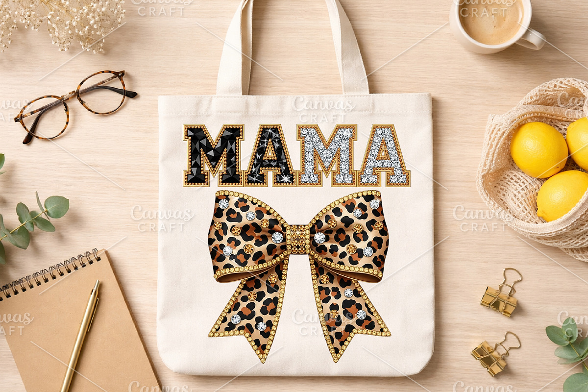Leopard Bling Mama PNG, an Illustration by Canvas Craft (Photo 5 of 6)
