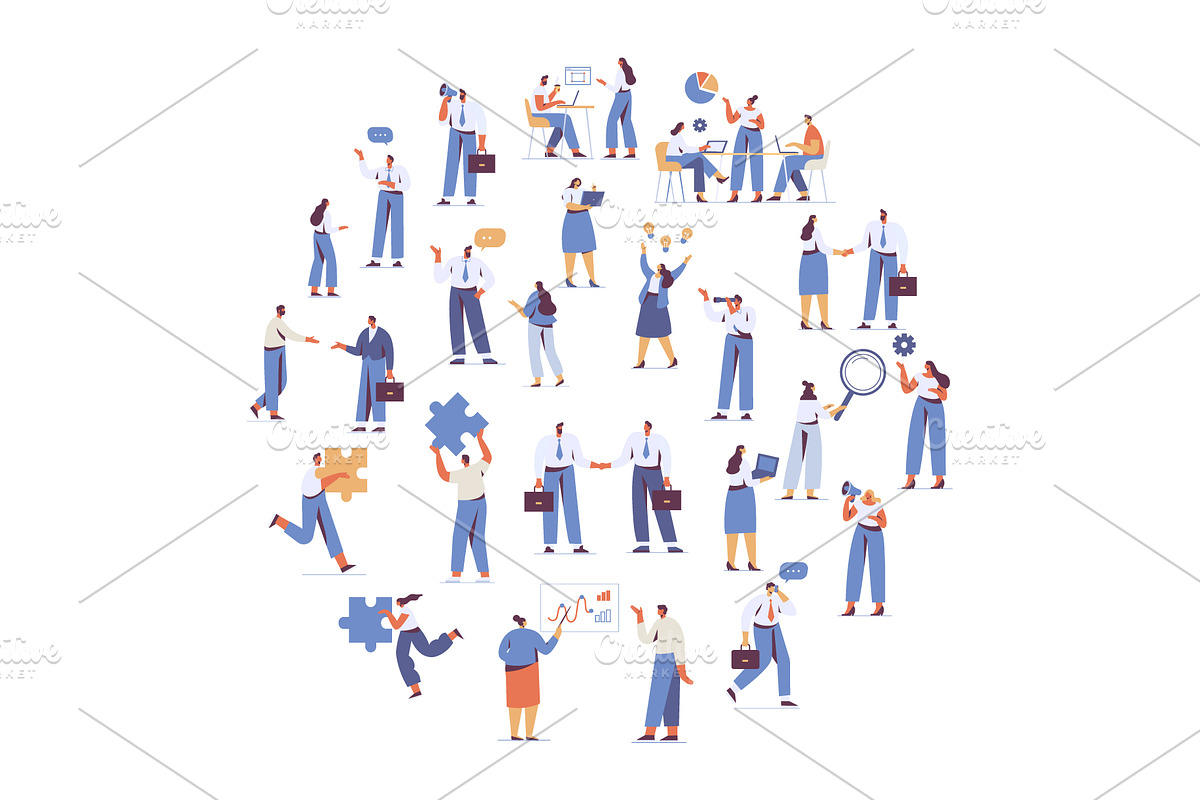 Business people vector bundle, a Person Illustration by Vector_Art (Photo 4 of 18)