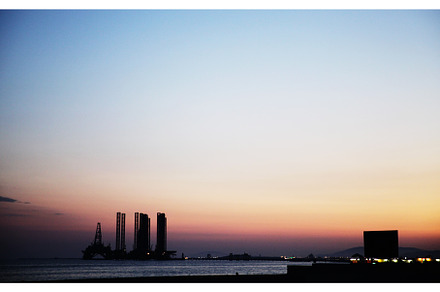 Silhouette of bridge connected, an Industrial Photo by shahin.mammadov