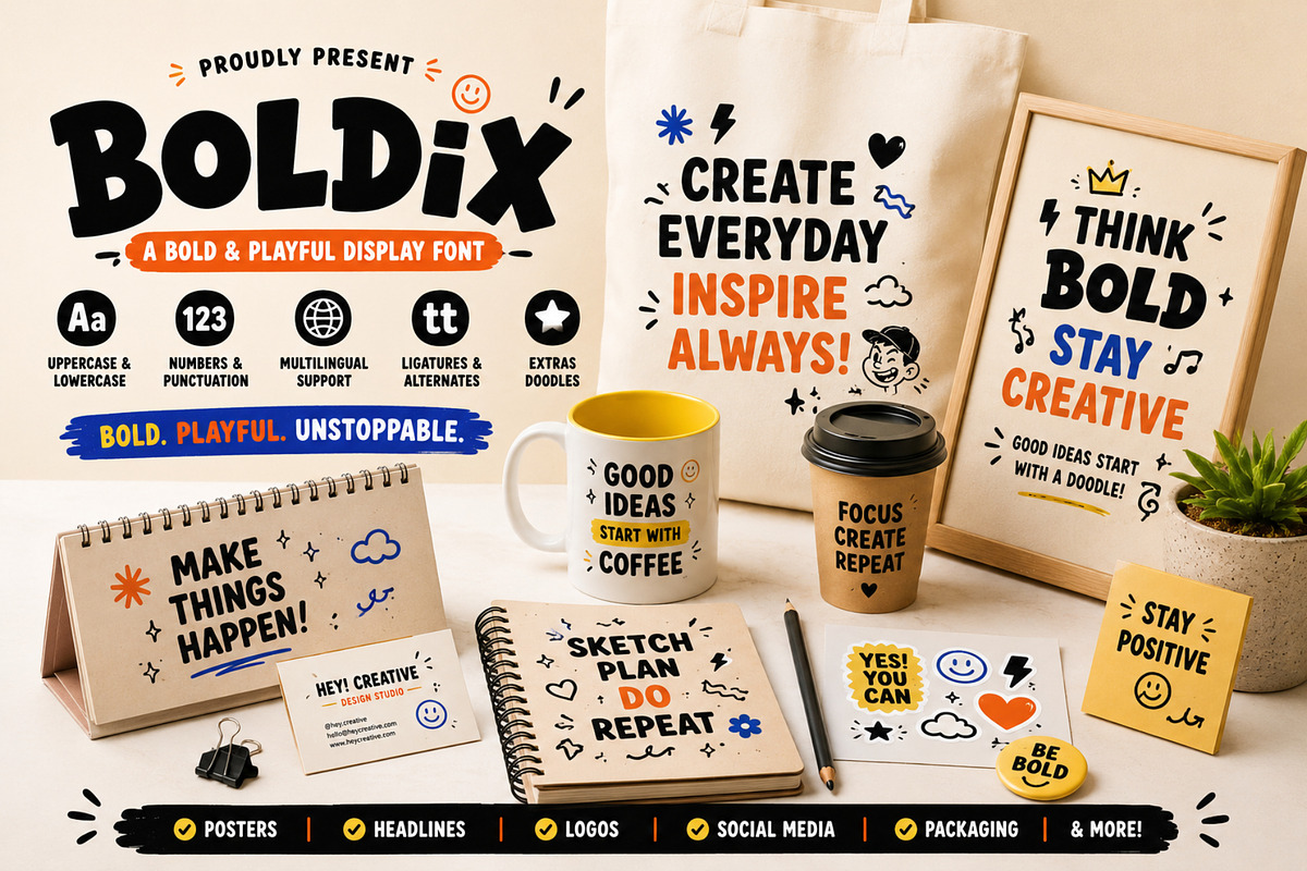 Boldix, a Sans Serif Font by LetterStock (Photo 2 of 7)