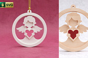 Angel Ornament 3D Layered SVG Cut, an Object Graphic by pixaroma (Thumbnail 3 of 10)