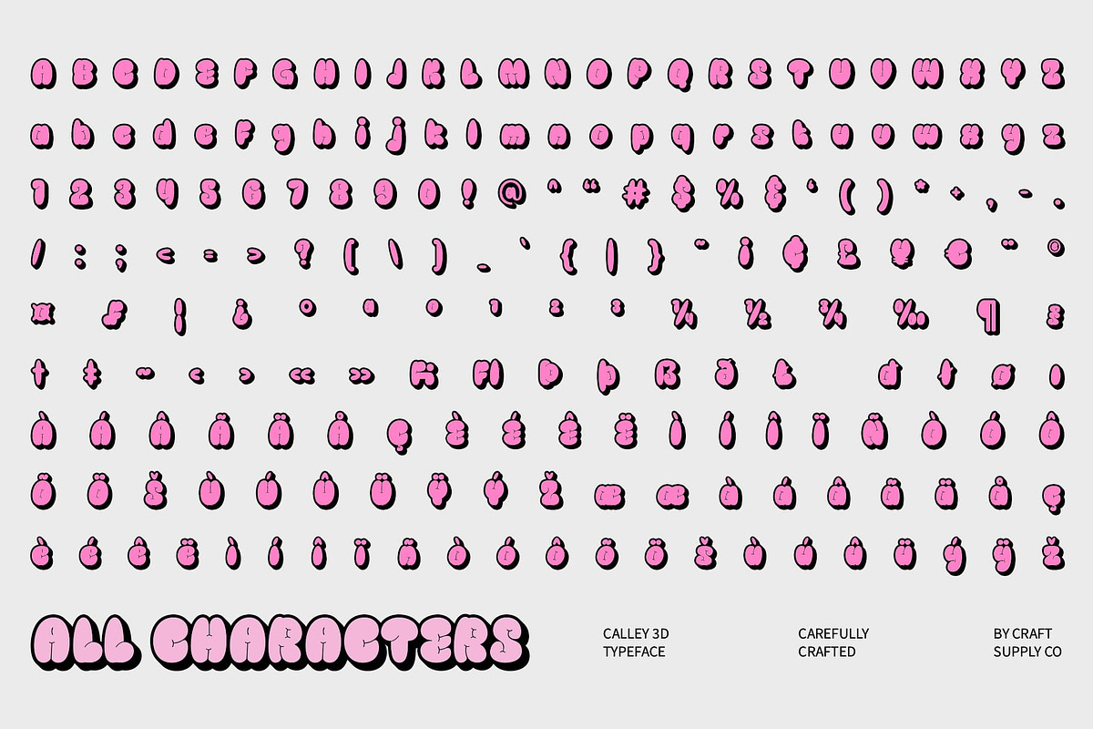 Calley 3D, a Sans Serif Font by Craft Supply Co. (Photo 8 of 8)