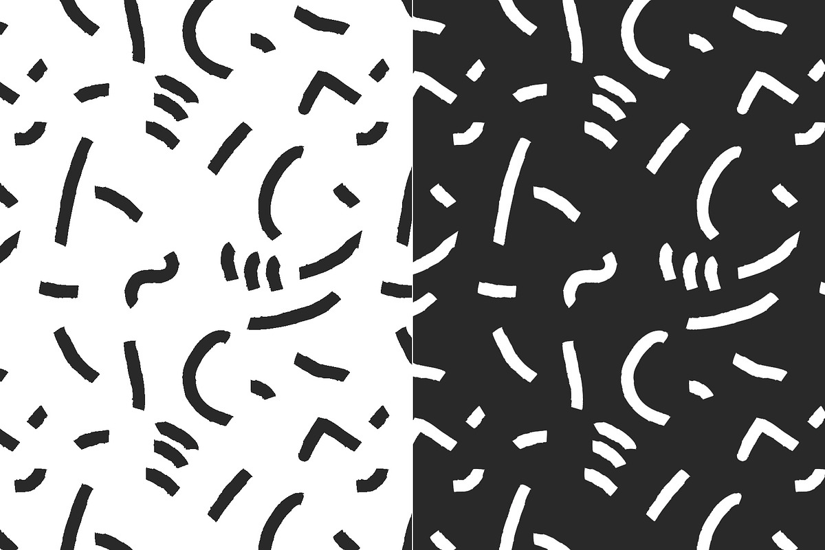 20 B&W hand drawn SEAMLESS PATTERNS, a Pattern Graphic by Studio.lize (Photo 9 of 16)