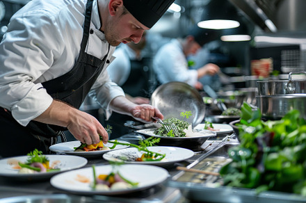 A chef is meticulously preparing foo, a Photo by Iftikhar Alam