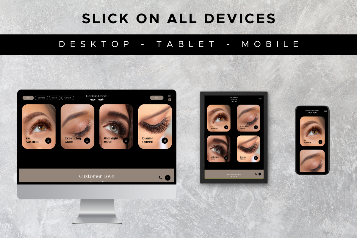 Premium Wix Template Lash Extensions, a Wix Template by bitemarketing (Photo 4 of 6)