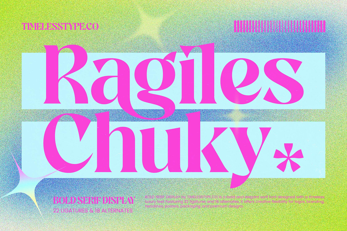 Ragiles Chuky Bold Serif Display, a Serif Font by timelesstype.co (Photo 1 of 10)