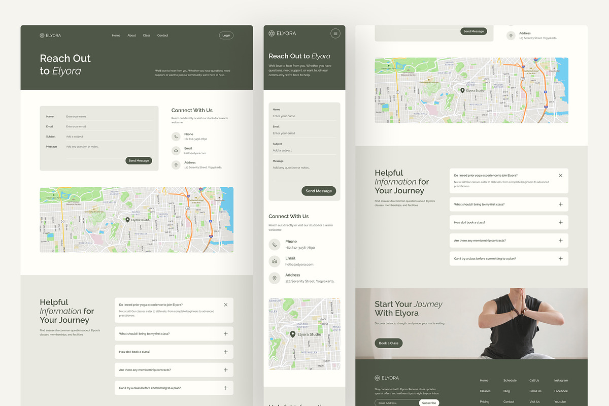 Yoga Studio Website UI Figma, an UI Kit Template by peterdraw (Photo 6 of 7)