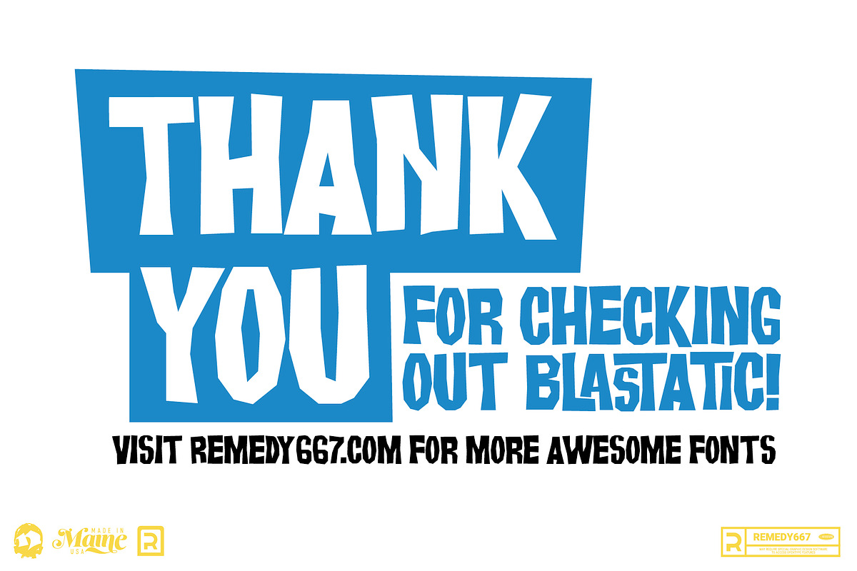 Blastatic! - Modern Font, a Font by Remedy667 (Photo 8 of 8)