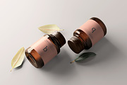 Amber Glass Bottle Mockups, a Cups & Container Mockup by pmvch (Thumbnail 17 of 20)