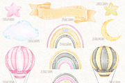 Watercolor Baby Elephant Clipart, a Decorative Illustration by ekossa_art (Thumbnail 3 of 8)